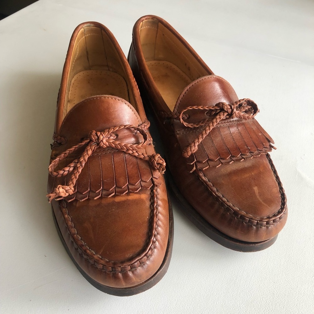 Allen Edmonds Woodstock Brown Cognac Penny Loafers